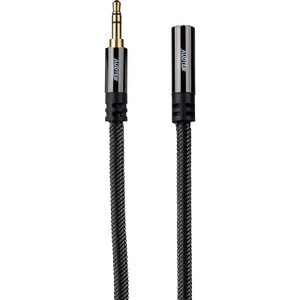 Audtek 6 ft. 3.5mm Stereo Male to Female Extension Audio Cable Dual Shielded with Braided Jacket